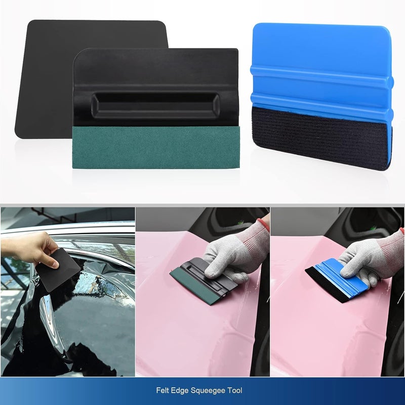 Ehdis أداة تطبيق لفائف الفينيل الاحترافية مع مجموعة تظليل النوافذ للف السيارات مع حقيبة أدوات، مكشطة تظليل، قفازات عمل، عصا لف، مكشطة بلاستيكية، حامل مغناطيسي، قاطع فيلم - Image 5